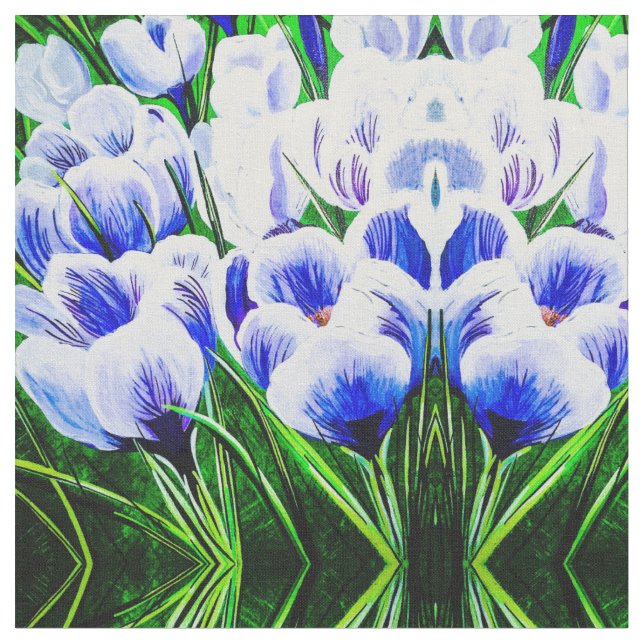 Tela Crocus azul bebé (De cerca)