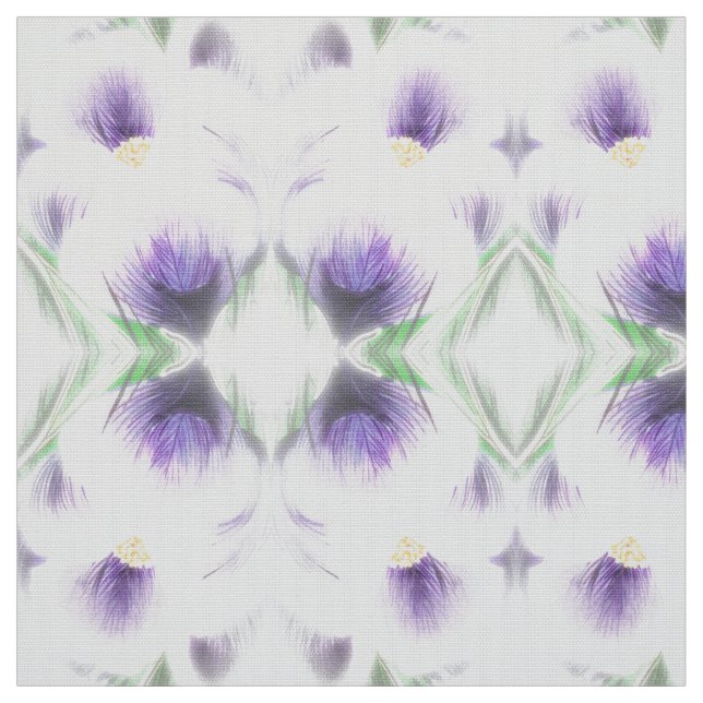 Tela Crocus blanco de Feathered (Retal)
