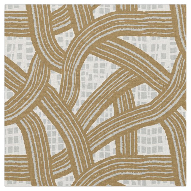 Tela crossed lines maximalist texture soft brown blue (De cerca)