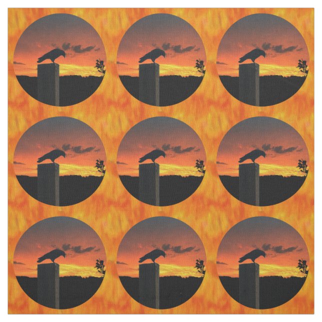 Tela Crow en Sunset v1 (Retal)