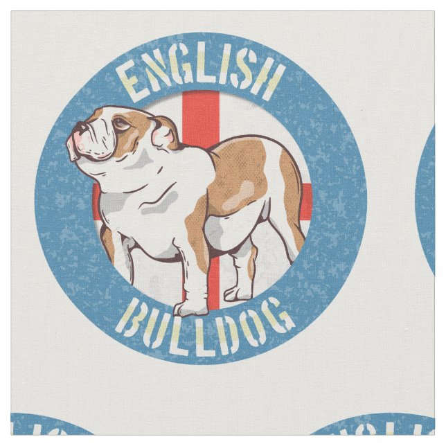 Tela Cruz de San Jorge, Bulldog inglés (De cerca)