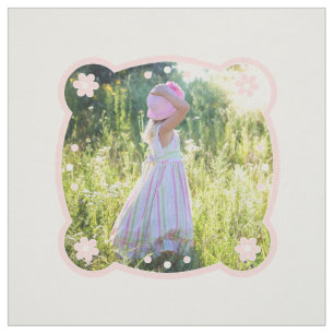 Tela Cuadrado personalizado de algodón con rosa floral