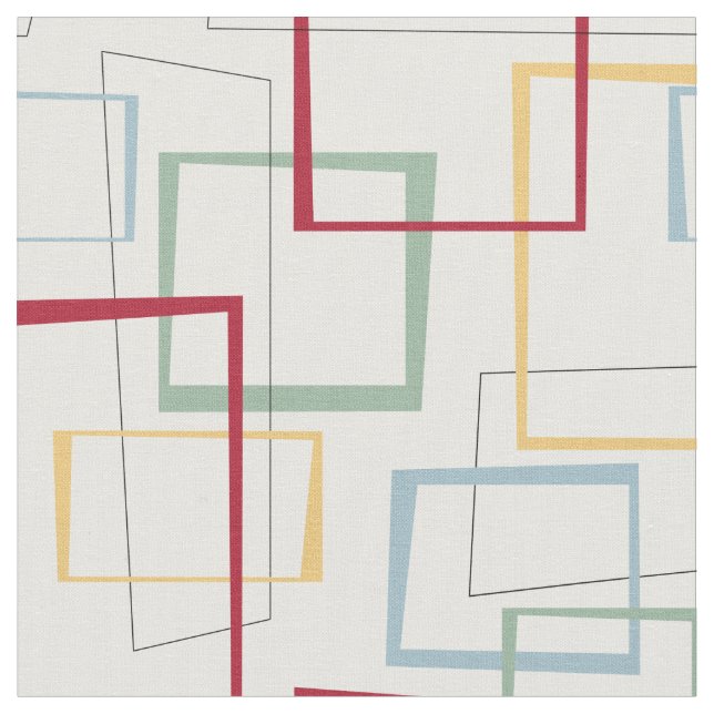 Tela Cuadrados abstractos de Funky Retro de Mediados de (De cerca)