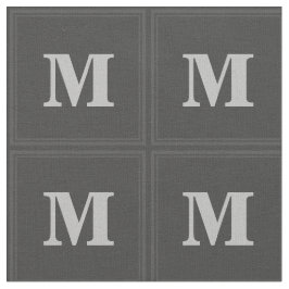 Tela Cuadrados de carbón vegetal monogramo