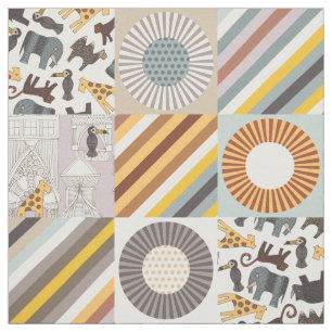 Tela cuadrados de edredón de selva urbana