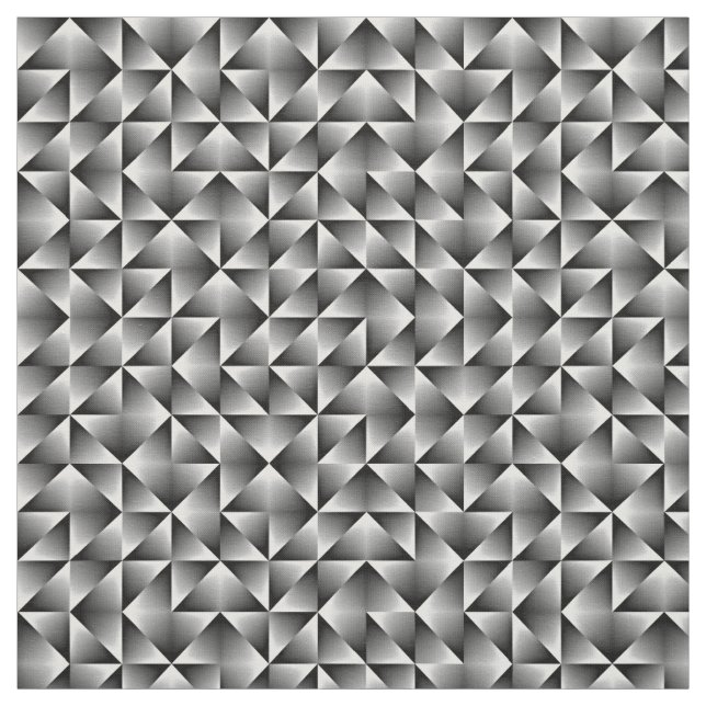 Tela Cuadrados geométricos de Moda retro gris negro (Retal)