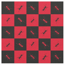 Tela Cuadrados rojos y negros de tablero de ajedrez