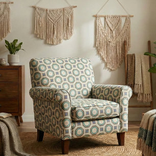 Tela Cuadrados y formas de octagón Patrón geométrico