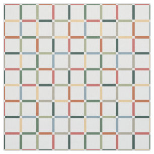 Tela Cuadrícula colorida con espacio negativo Art Nouve