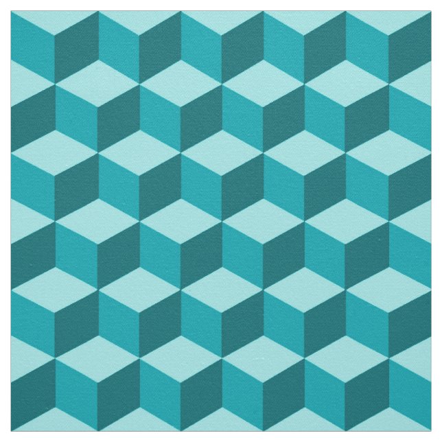 Tela Cuadrícula moderna de diamantes, turquesa, Verde a (Retal)