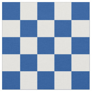 Tela Cuadro de 2,54 cm azul profundo y blanco