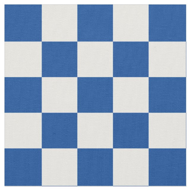 Tela Cuadro de 2,54 cm azul profundo y blanco (De cerca)