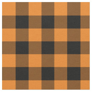 Tela Cuadro de Búfalo Naranja y Negro