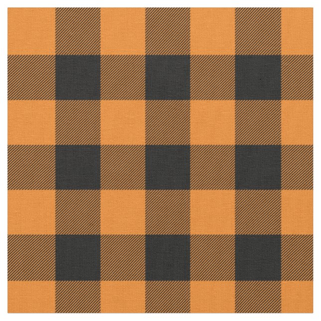 Tela Cuadro de Búfalo Naranja y Negro (De cerca)