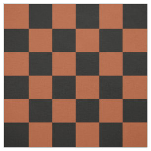 Tela Cuadro de cuadros marrón y negro