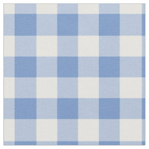 Tela Cuadro de gingham azul claro y blanco