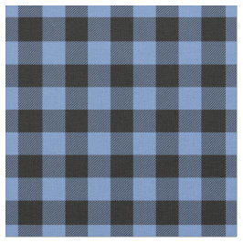 Tela Cuadro de Gingham Azul y Negro