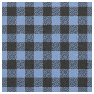 Tela Cuadro de Gingham Azul y Negro