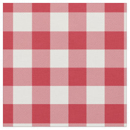 Tela Cuadro de Gingham Rojo y Blanco
