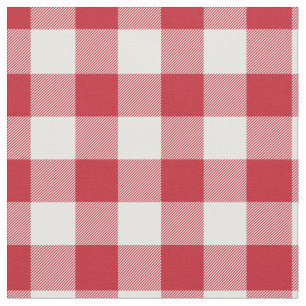Tela Cuadro de Gingham Rojo y Blanco