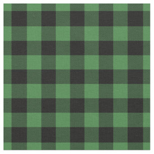 Tela Cuadro de Gingham Verde y Negro