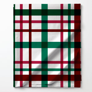 Tela Cuadro de Navidad en Patrón Rojo y Verde