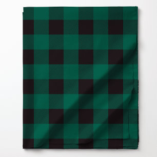 Tela Cuadro de Plaid Verde y Negro de Búfalo
