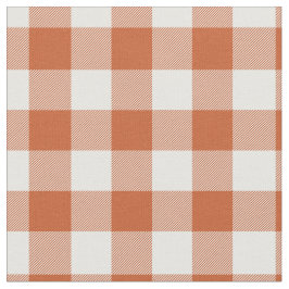 Tela Cuadro gingham naranja y blanco