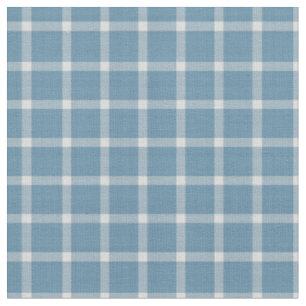 Tela Cuadros azules polvorientos y blancos a cuadros