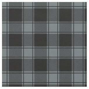 Tela Cuadros de búfalo grises azules y negros