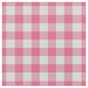Tela Cuadros de cuadros gingham rosa oscuro a cuadros