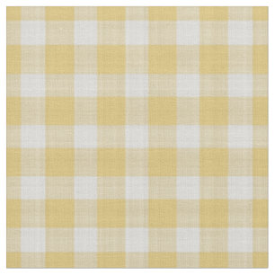 Tela Cuadros de gingham a cuadros dorados de cosecha