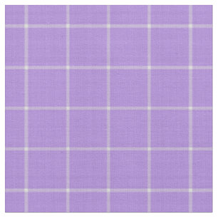 Tela Cuadros de gingham de ventana de lavanda