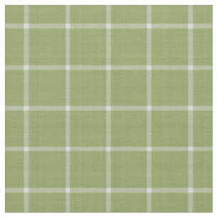Tela Cuadros de gingham de ventana verde espárragos