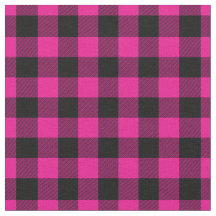 Cuadros de gingham rosa brillante y negro