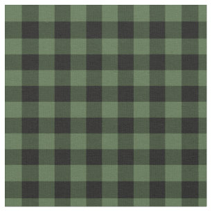 Tela Cuadros de leñador verdes y negros