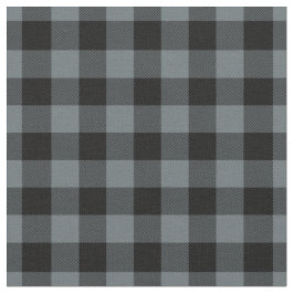 Tela Cuadros Escoceses Gris Azul y Negro Gingham