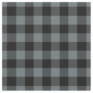 Tela Cuadros Escoceses Gris Azul y Negro Gingham