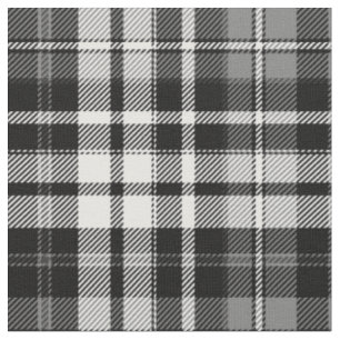 Tela Cuadros Escoceses Gris Negro Blanco Tartán 