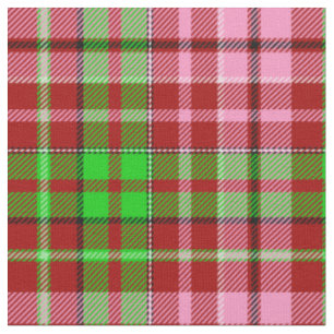 Tela Cuadros Escoceses Rosa y Verde Rojo