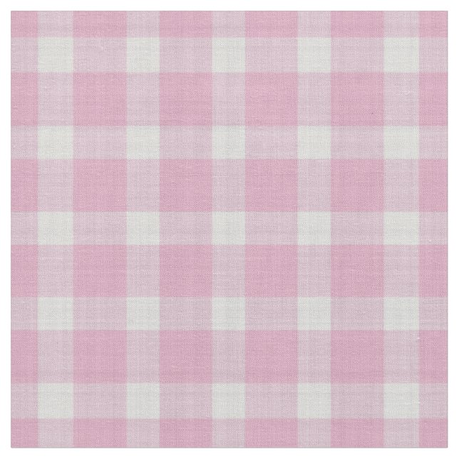Tela Cuadros Rosados Rosa y Blanco (De cerca)