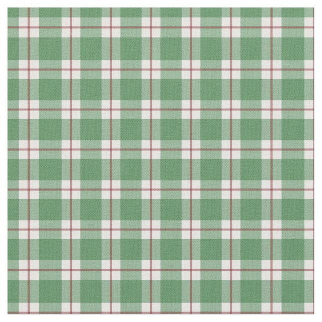 Tela Cuadros verdes / gris oscuro-rojo / blanco (De cerca)
