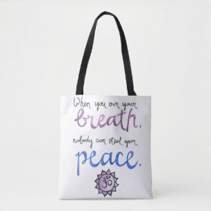Tela Cuando usted posee su respiración… Bolso de la