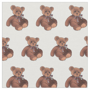 Tela cuarto de niños marrón lindo del oso de peluche
