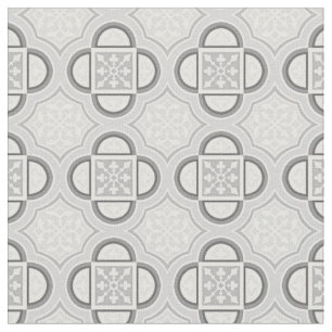Tela Cuatrefoil Gray Fabric
