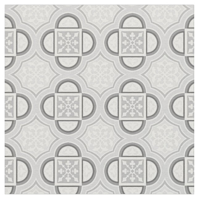 Tela Cuatrefoil Gray Fabric (De cerca)