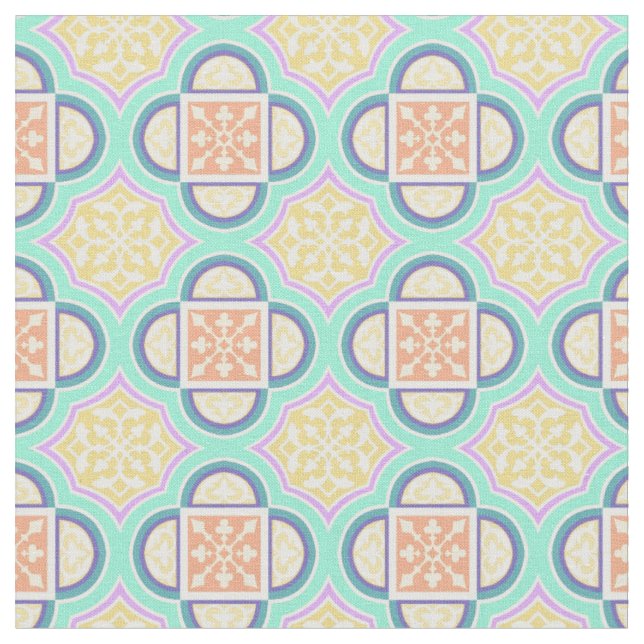 Tela Cuatrefoil Pastel Fabric 2 (De cerca)