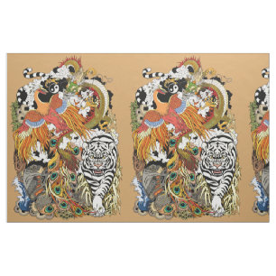 Tela cuatro animales celestiales