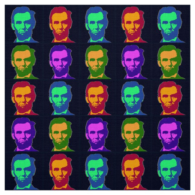 Tela Cuatro Pop Art Abraham Lincoln (Retal)