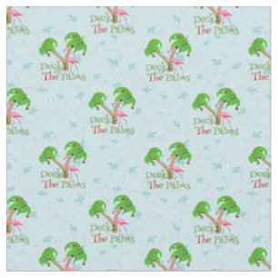 Tela Cubierta Azul Las Palmeras Navidades Tropicales Sa